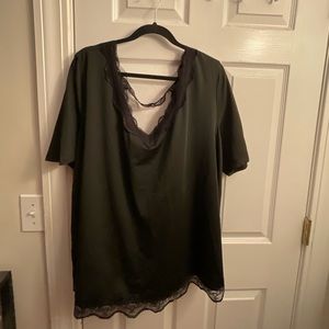 Black blouse with leads in the front and back